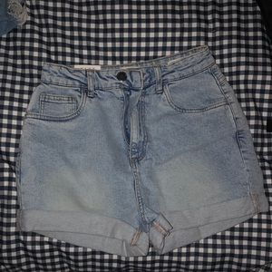 Cotton on high rise stretch denim shorts